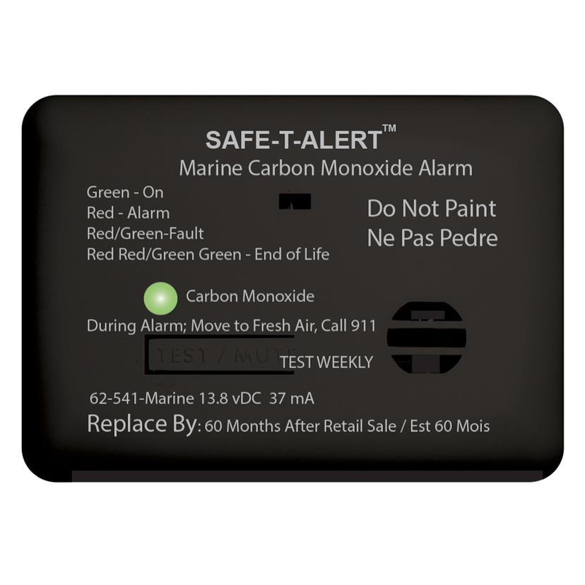 SAFE-T-ALERT 62-541-R-MARINE-BL 62 SERIES CARBON MONOXIDE ALARM W/RELAY - 12V - 62-541-R-MARINE - SURFACE MOUNT - BLACK