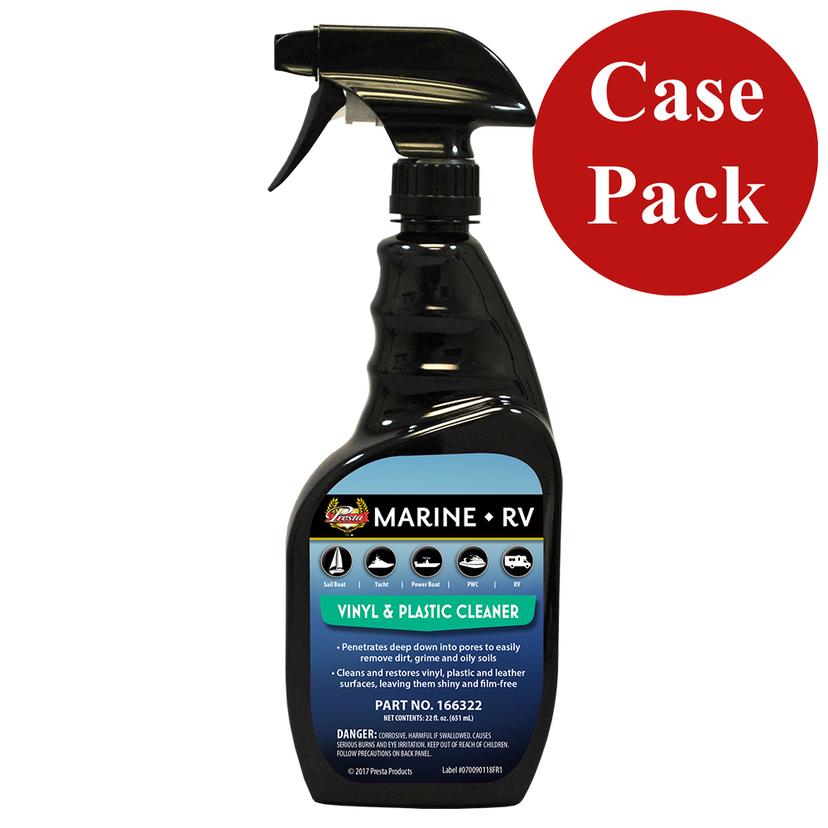 PRESTA 166322CASE MARINE VINYL & PLASTIC CLEANER - 22OZ - (CASE OF 12)