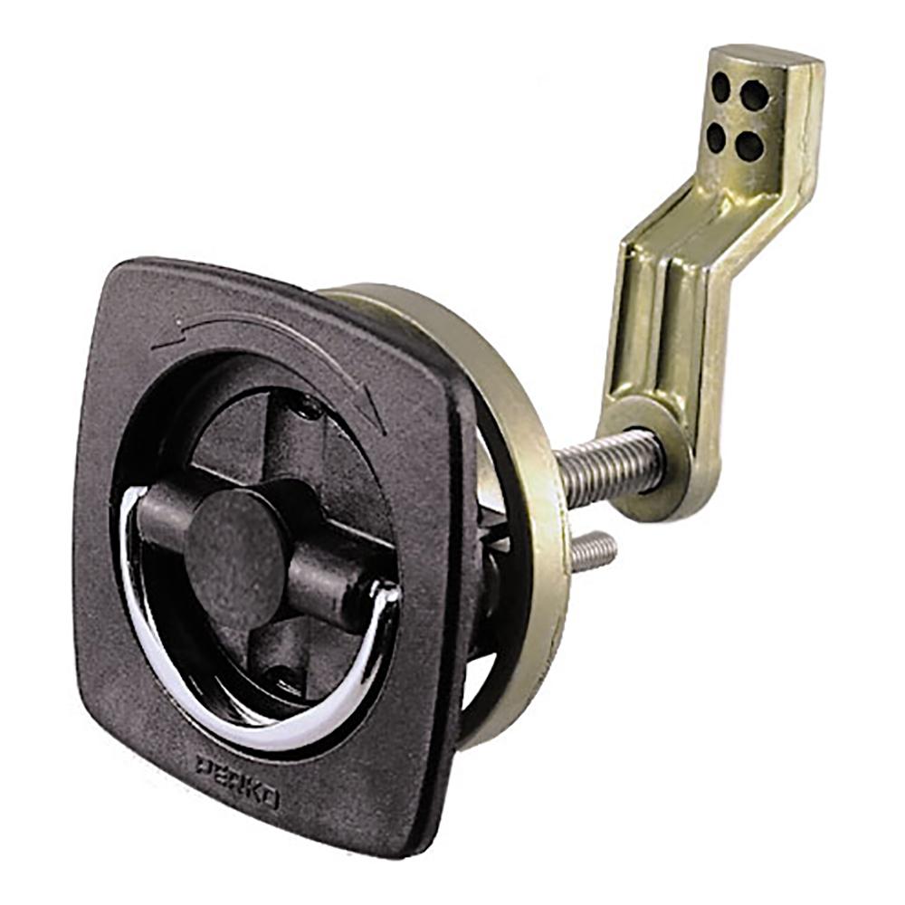 PERKO 0932DP1BLK FLUSH LATCH - NON-LOCKING - 2.5 INCH X 2.5 INCH W/OFFSET CAM BAR & FLEXIBLE POLYMER STRIKE - High quality product image showing PERKO 0932DP1BLK FLUSH LATCH - NON-LOCKING - 2.5 INCH X 2.5 INCH W/OFFSET CAM BAR & FLEXIBLE POLYMER STRIKE details and features