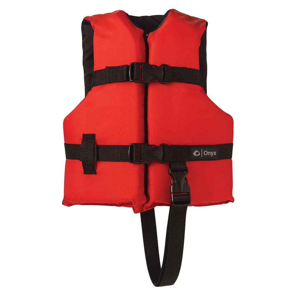ONYX 103000-100-001-12 NYLON GENERAL PURPOSE LIFE JACKET - CHILD 30-50LBS - RED - The Twister Group Tools product