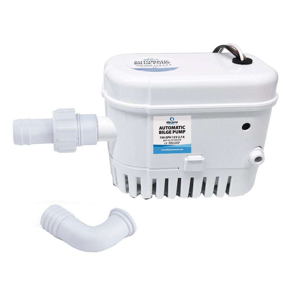 ALBIN 01-04-017 AUTOMATIC BILGE PUMP 750 GPH - 24V - High quality product image showing ALBIN 01-04-017 AUTOMATIC BILGE PUMP 750 GPH - 24V details and features