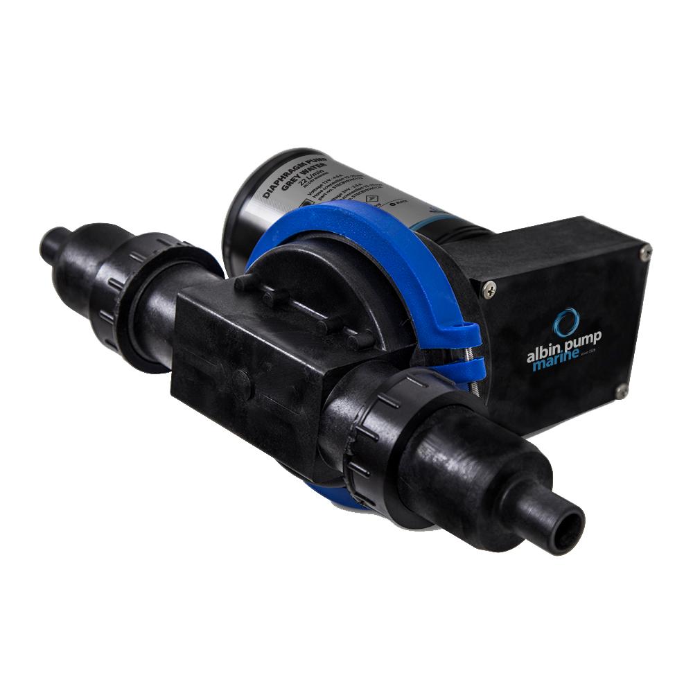 ALBIN 03-01-001 WASTE WATER DIAPHRAGM PUMP 22L (5.8 GPM) - 12V - The Twister Group Tools product