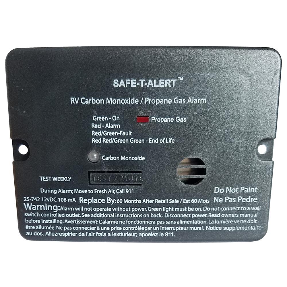 SAFE-T-ALERT 25-742-BL COMBO CARBON MONOXIDE PROPANE ALARM - SURFACE MOUNT - MINI - BLACK - High quality product image showing SAFE-T-ALERT 25-742-BL COMBO CARBON MONOXIDE PROPANE ALARM - SURFACE MOUNT - MINI - BLACK details and features