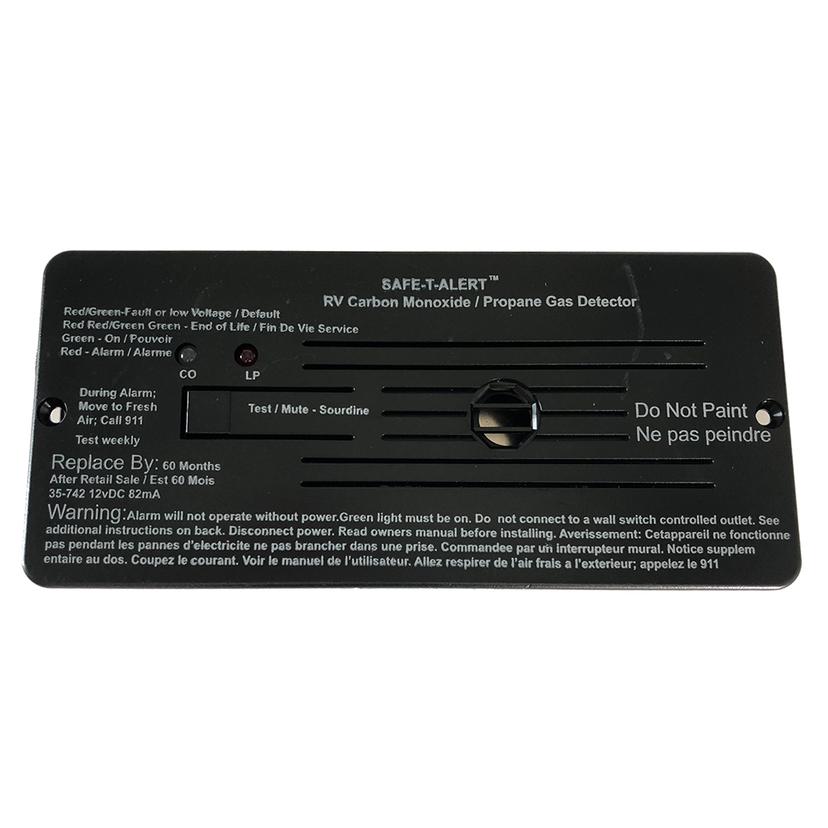 SAFE-T-ALERT 35-742-BL COMBO CARBON MONOXIDE PROPANE ALARMS FLUSH MOUNT - BLACK