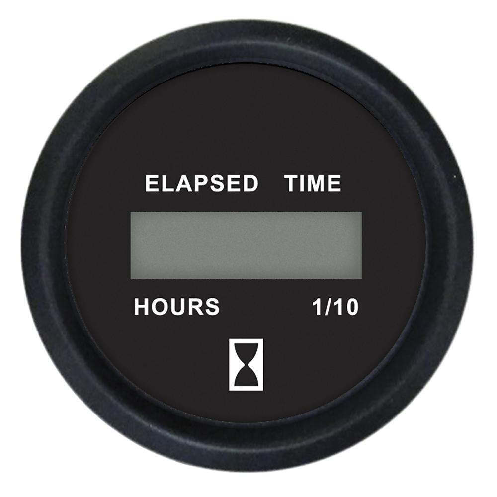 FARIA 12835 2 INCH DIGITAL HOURMETER GAUGE - 12-32V - EURO BLACK - High quality product image showing FARIA 12835 2 INCH DIGITAL HOURMETER GAUGE - 12-32V - EURO BLACK details and features