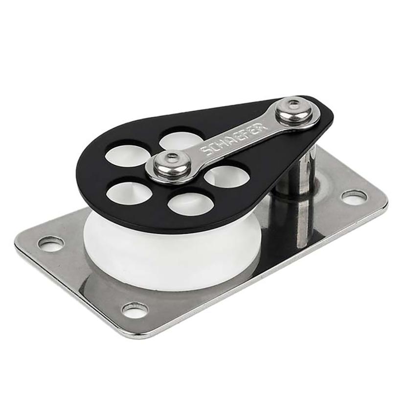 SCHAEFER 303-09 SERIES 3 FLAT BASE/ALUM CHEEK/DELRIN SHEAVE