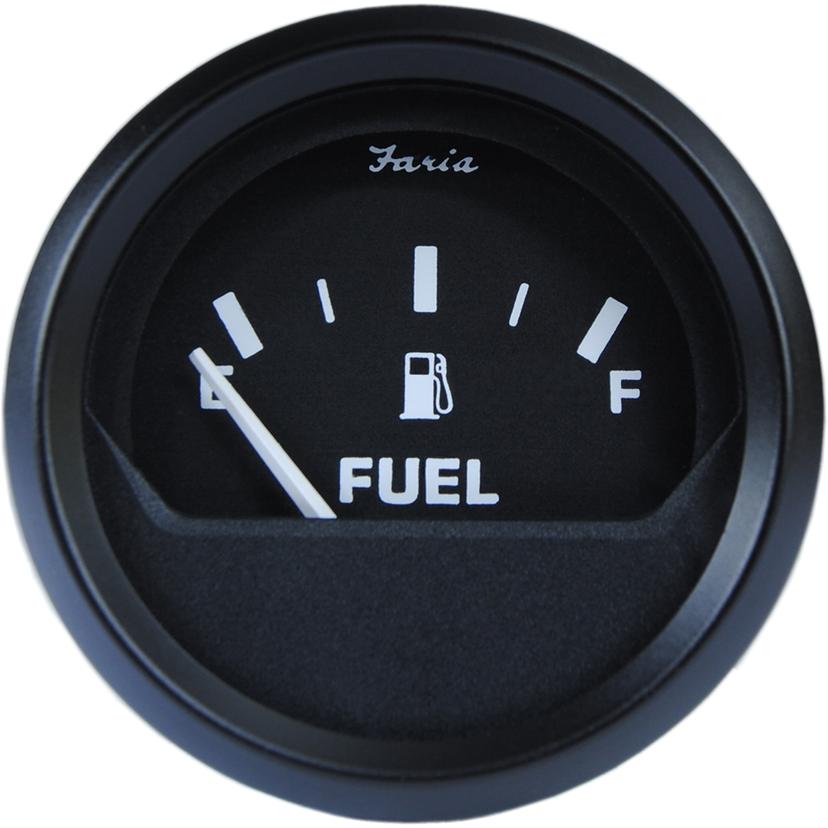 FARIA 12802 2 INCH FUEL LEVEL GAUGE METRIC - EURO BLACK