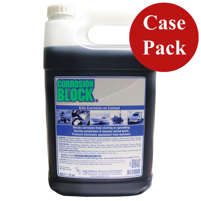 CORROSION BLOCK 20004CASE LIQUID 4-LITER REFILL - NON-HAZMAT, NON-FLAMMABLE & NON-TOXIC (CASE OF 4)