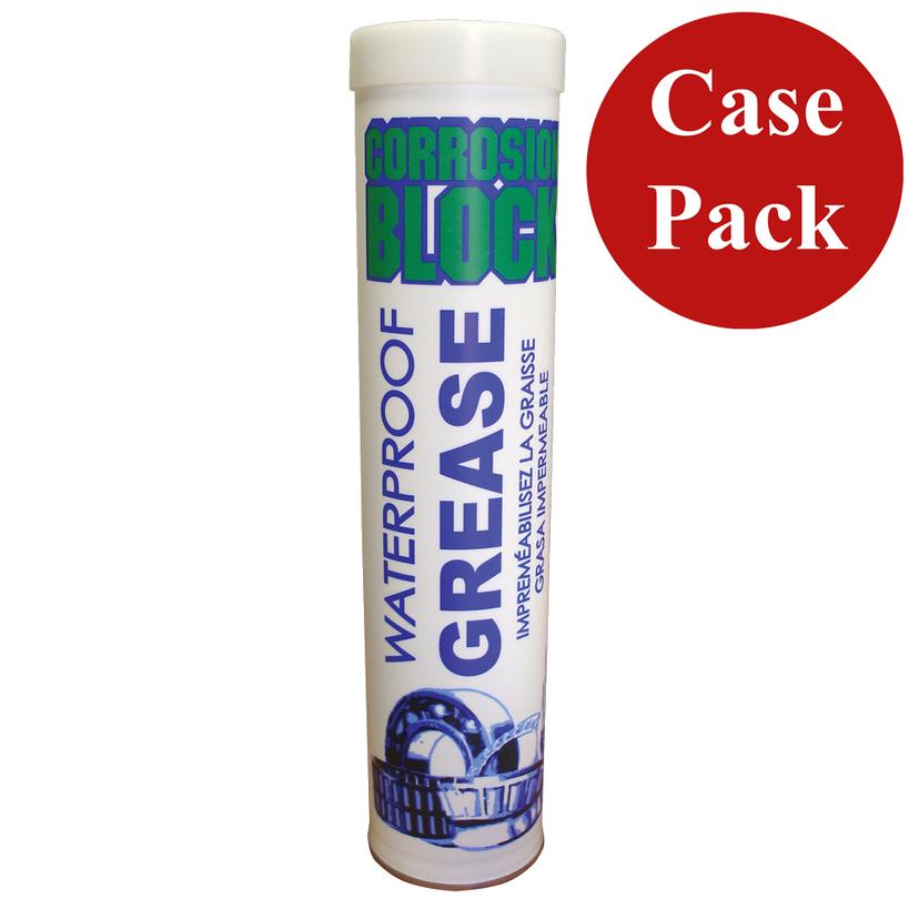 CORROSION BLOCK 25014CASE HIGH PERFORMANCE WATERPROOF GREASE - 14OZ CARTRIDGE - NON-HAZMAT, NON-FLAMMABLE & NON-TOXIC (CASE OF 10)