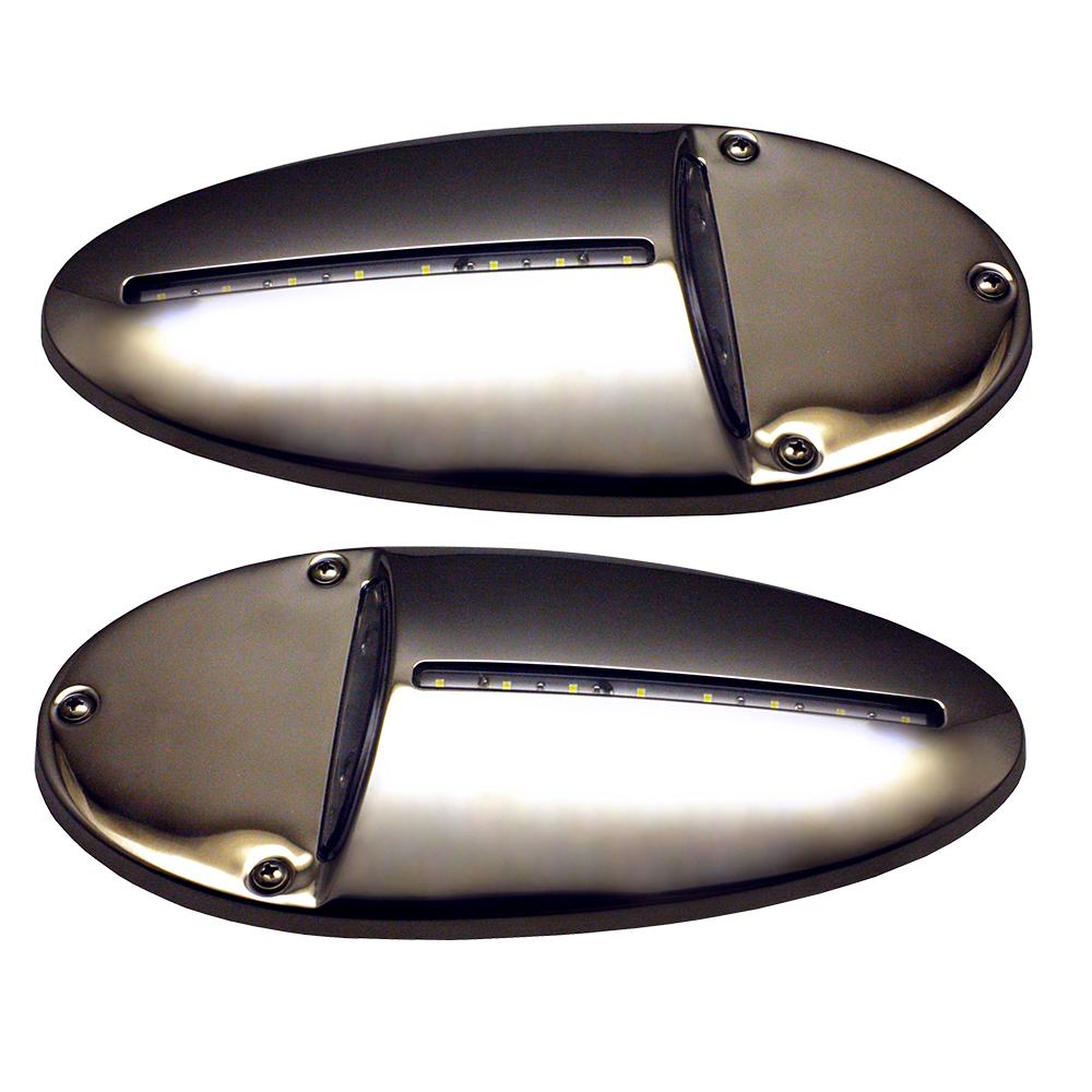 INNOVATIVE LIGHTING 585-0220-7 LED DOCKING LIGHT- MIRRORED STAINLESS STEEL - PAIR - High quality product image showing INNOVATIVE LIGHTING 585-0220-7 LED DOCKING LIGHT- MIRRORED STAINLESS STEEL - PAIR details and features