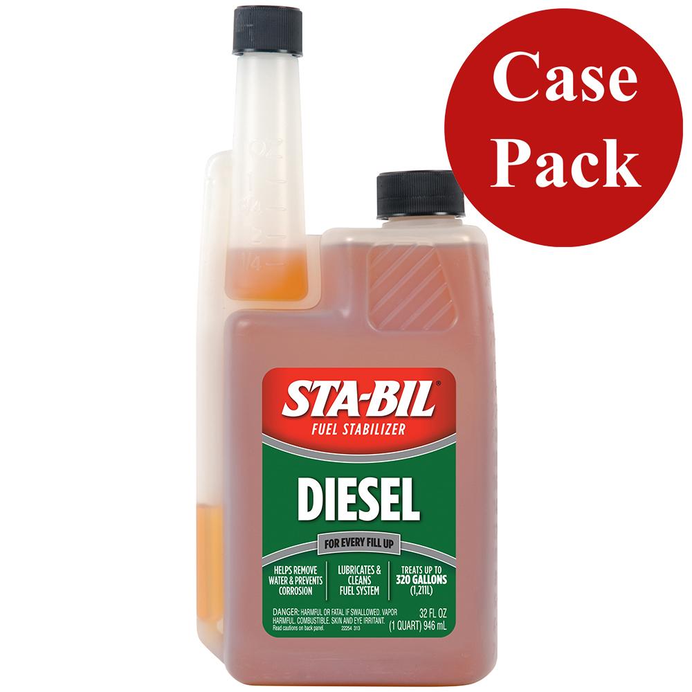STA-BIL 22254CASE DIESEL FORMULA FUEL STABILIZER & PERFORMANCE IMPROVER - 32OZ (CASE OF 4) - High quality product image showing STA-BIL 22254CASE DIESEL FORMULA FUEL STABILIZER & PERFORMANCE IMPROVER - 32OZ (CASE OF 4) details and features