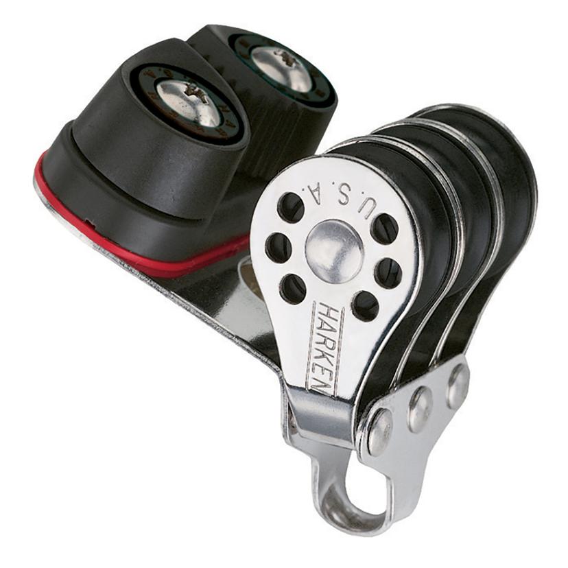 HARKEN 230 22MM TRIPLE MICRO BLOCK W/CAM CLEAT
