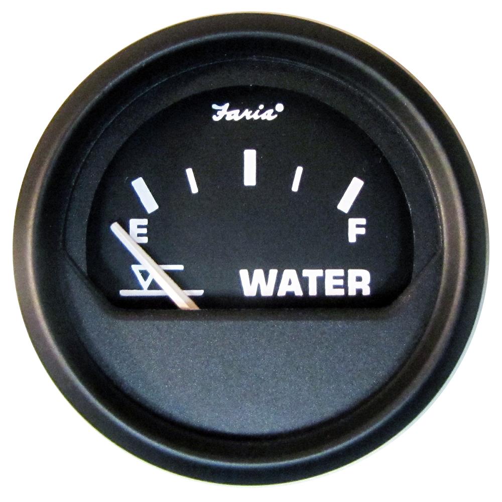 FARIA 12830 EURO BLACK 2 INCH TANK LEVEL GAUGE - POTABLE WATER - High quality product image showing FARIA 12830 EURO BLACK 2 INCH TANK LEVEL GAUGE - POTABLE WATER details and features