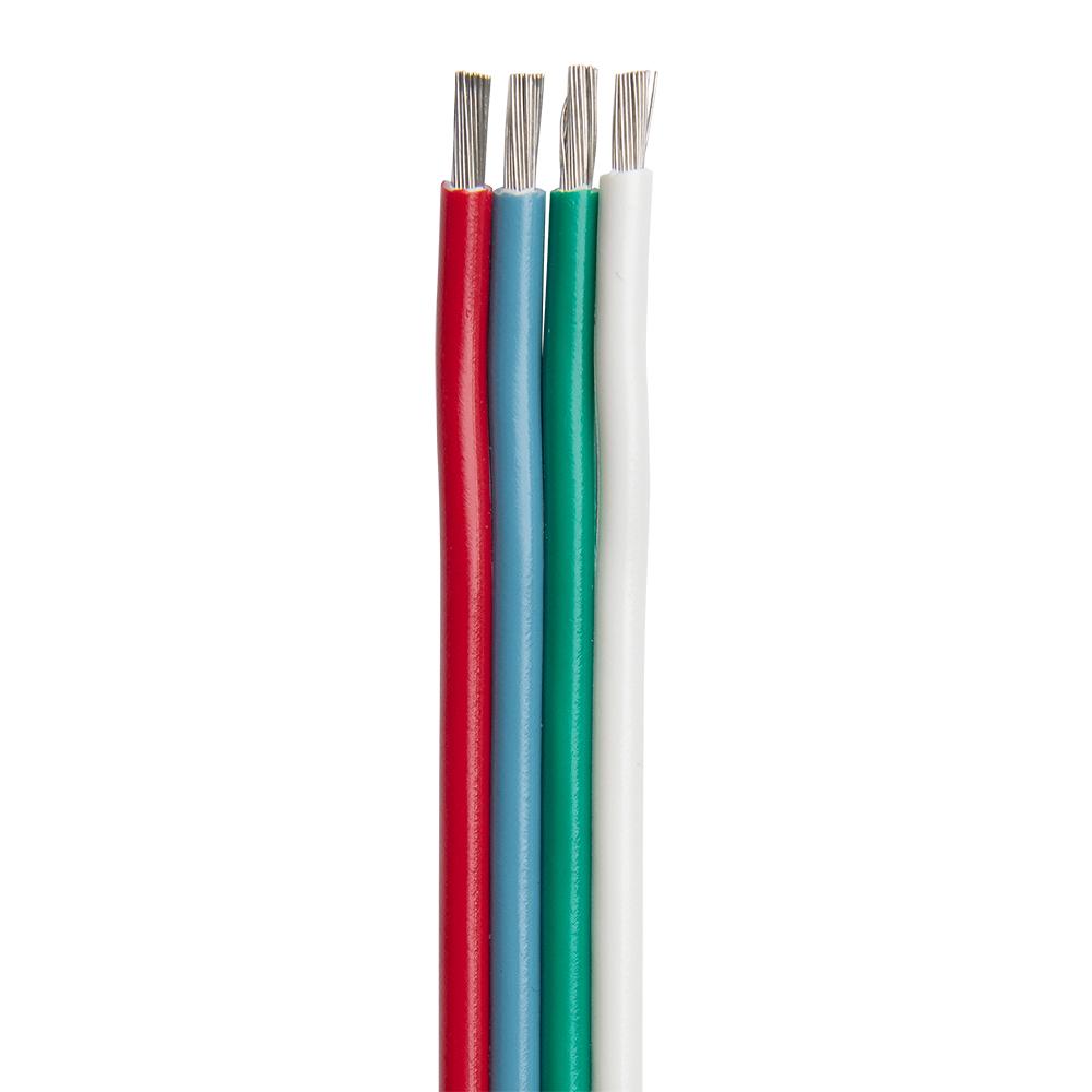 ANCOR 160099 FLAT RIBBON BONDED RGB CABLE 18/4 AWG - RED, LIGHT BLUE, GREEN & WHITE - 1000 - High quality product image showing ANCOR 160099 FLAT RIBBON BONDED RGB CABLE 18/4 AWG - RED, LIGHT BLUE, GREEN & WHITE - 1000 details and features