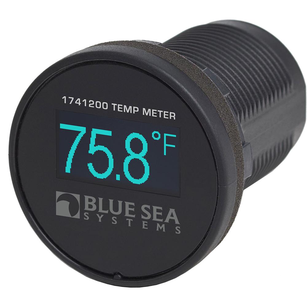 BLUE SEA 1741200 Mini OLED Temperature Monitor - Blue - High quality product image showing BLUE SEA 1741200 Mini OLED Temperature Monitor - Blue details and features