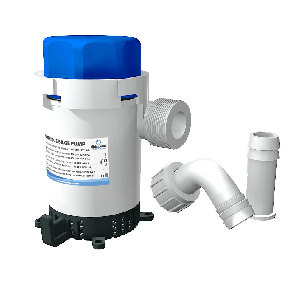 ALBIN 01-02-002 CARTRIDGE BILGE PUMP 500GPH - 12V - The Twister Group Tools product