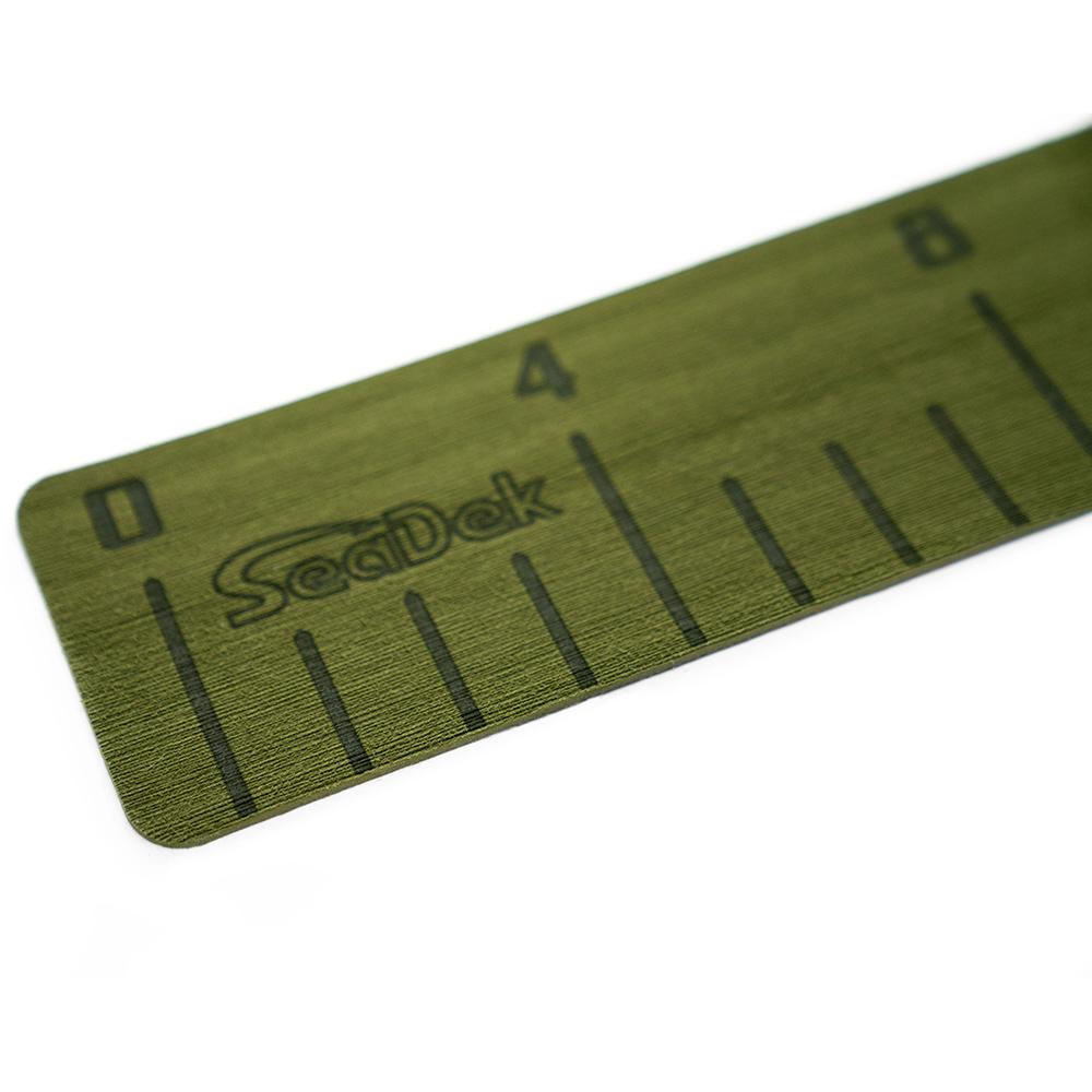 SEADEK 22135-80050 4 INCH X 36 INCH 3MM FISH RULER W/LASER SD LOGO - OLIVE GREEN - High quality product image showing SEADEK 22135-80050 4 INCH X 36 INCH 3MM FISH RULER W/LASER SD LOGO - OLIVE GREEN details and features