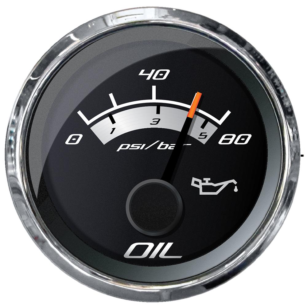 FARIA 22024 PLATINUM 2 INCH OIL PRESSURE GAUGE - 80 PSI - The Twister Group Tools product