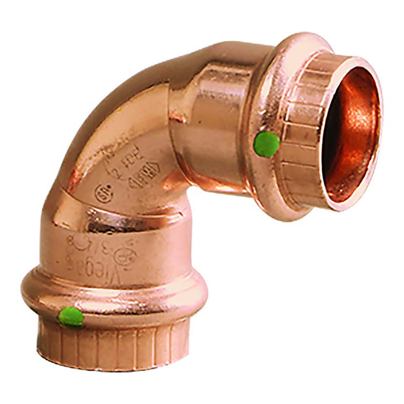 VIEGA 77037 PROPRESS 1-1/2 INCH - 90°COPPER ELBOW - DOUBLE PRESS CONNECTION - SMART CONNECT TECHNOLOGY