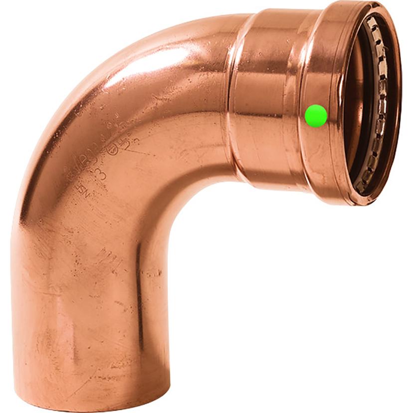 VIEGA 20638 PROPRESS 2-1/2 INCH - 90°COPPER ELBOW - STREET/PRESS CONNECTION - SMART CONNECT TECHNOLOGY