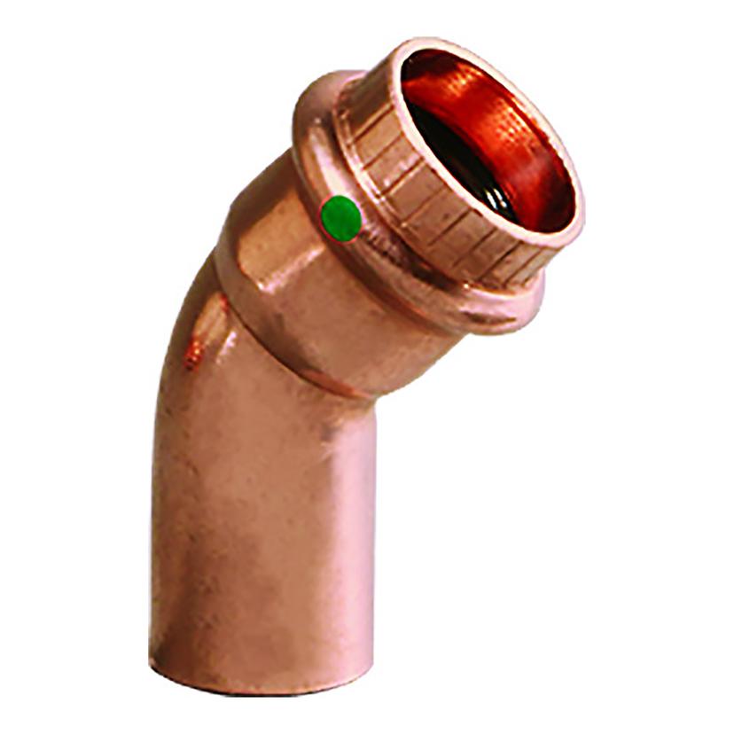 VIEGA 77068 PROPRESS 1-1/2 INCH - 45°COPPER ELBOW - STREET/PRESS CONNECTION - SMART CONNECT TECHNOLOGY