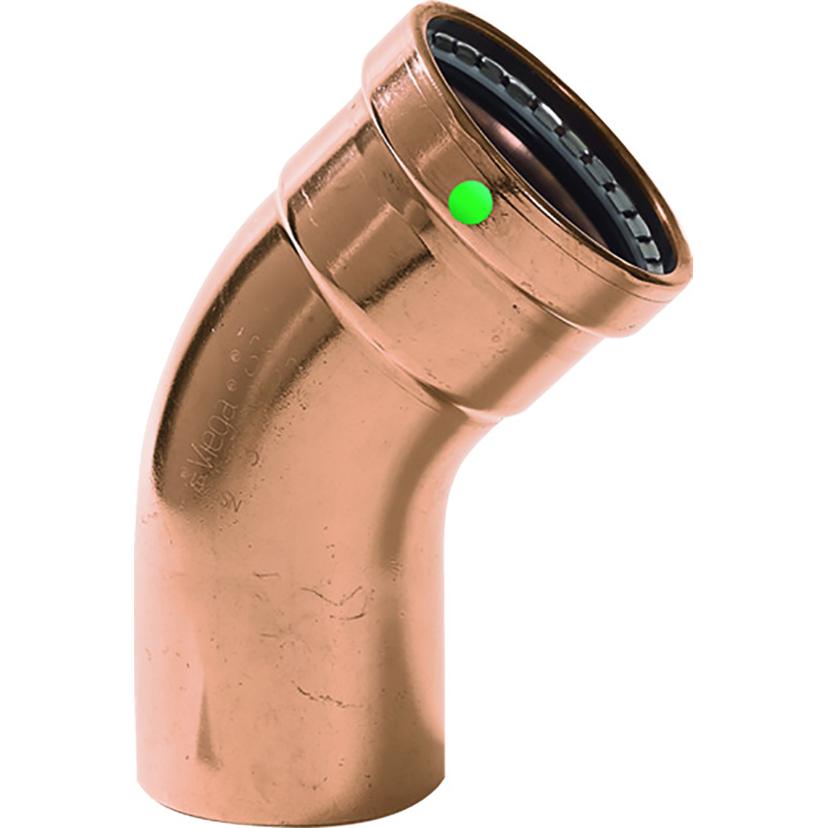 VIEGA 20668 PROPRESS - 2-1/2 INCH - 45°COPPER ELBOW - STREET/PRESS CONNECTION - SMART CONNECT TECHNOLOGY