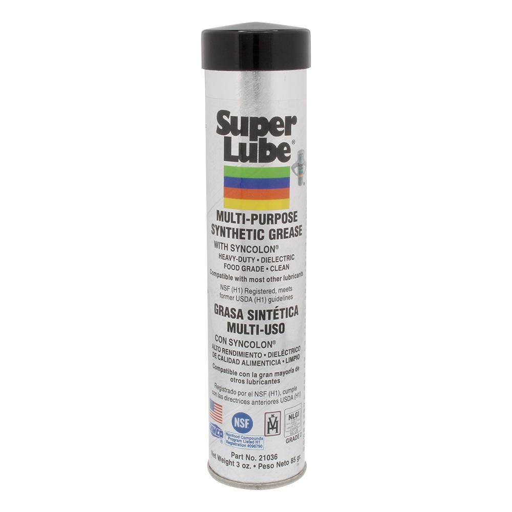 SUPER LUBE 21036 MULTI-PURPOSE SYNTHETIC GREASE W/SYNCOLON(PTFE) - 3OZ CARTRIDGE - High quality product image showing SUPER LUBE 21036 MULTI-PURPOSE SYNTHETIC GREASE W/SYNCOLON(PTFE) - 3OZ CARTRIDGE details and features