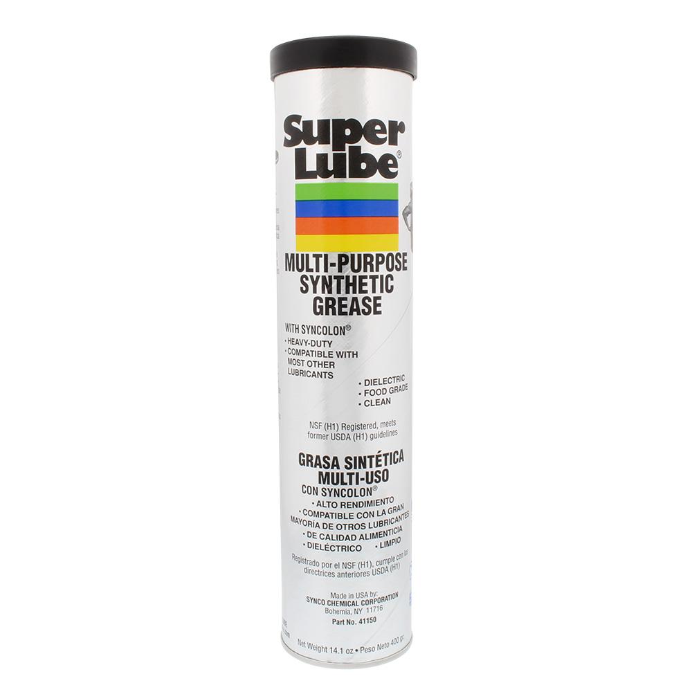 SUPER LUBE 41150 MULTI-PURPOSE SYNTHETIC GREASE W/SYNCOLON(PTFE) - 14.1OZ CARTRIDGE - High quality product image showing SUPER LUBE 41150 MULTI-PURPOSE SYNTHETIC GREASE W/SYNCOLON(PTFE) - 14.1OZ CARTRIDGE details and features
