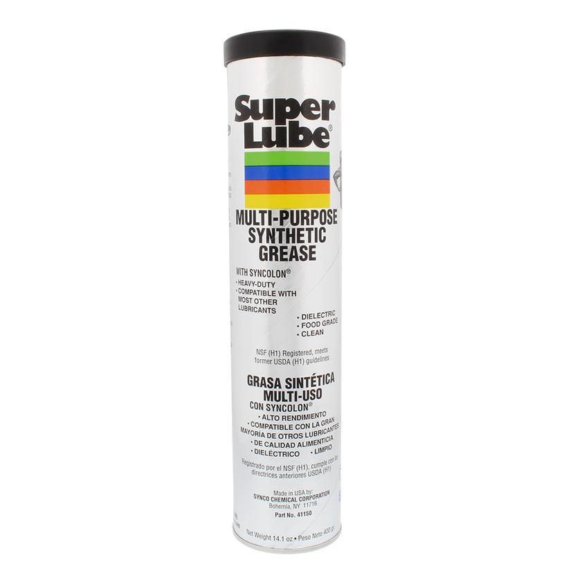 SUPER LUBE 41150 MULTI-PURPOSE SYNTHETIC GREASE W/SYNCOLON(PTFE) - 14.1OZ CARTRIDGE