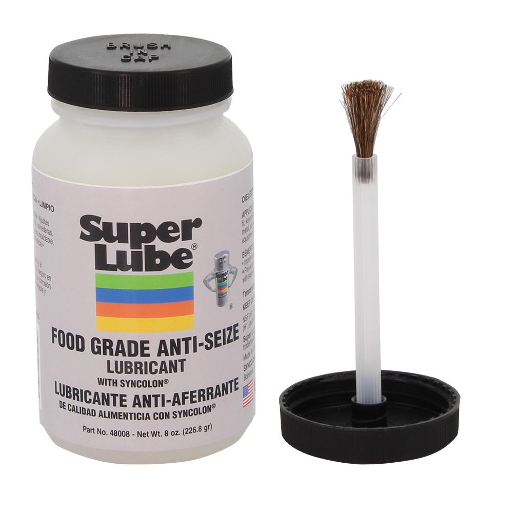 SUPER LUBE 48008 FOOD GRADE ANTI-SEIZE W/SYNCOLON(PTFE) - 8OZ BRUSH BOTTLE - High quality product image showing SUPER LUBE 48008 FOOD GRADE ANTI-SEIZE W/SYNCOLON(PTFE) - 8OZ BRUSH BOTTLE details and features