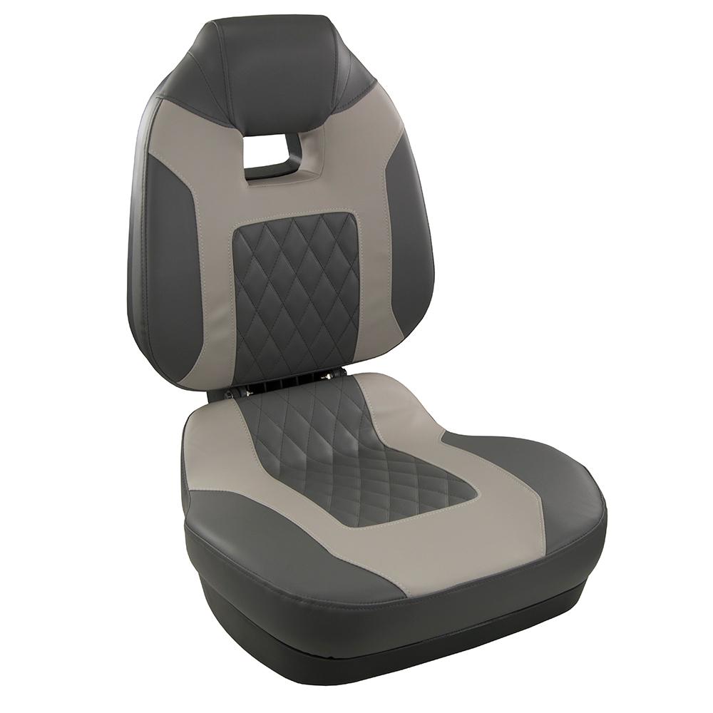 SPRINGFIELD 1041483 FISH PRO II HIGH BACK FOLDING SEAT - CHARCOAL/GREY - The Twister Group Tools product