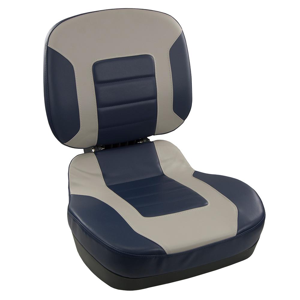 SPRINGFIELD 1041519 FISH PRO II LOW BACK FOLDING SEAT NAVY/GRAY - High quality product image showing SPRINGFIELD 1041519 FISH PRO II LOW BACK FOLDING SEAT NAVY/GRAY details and features