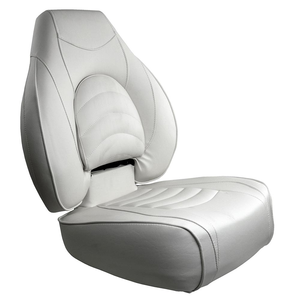 SPRINGFIELD 1041606-1 FISH PRO HIGH BACK FOLDING SEAT - WHITE - High quality product image showing SPRINGFIELD 1041606-1 FISH PRO HIGH BACK FOLDING SEAT - WHITE details and features