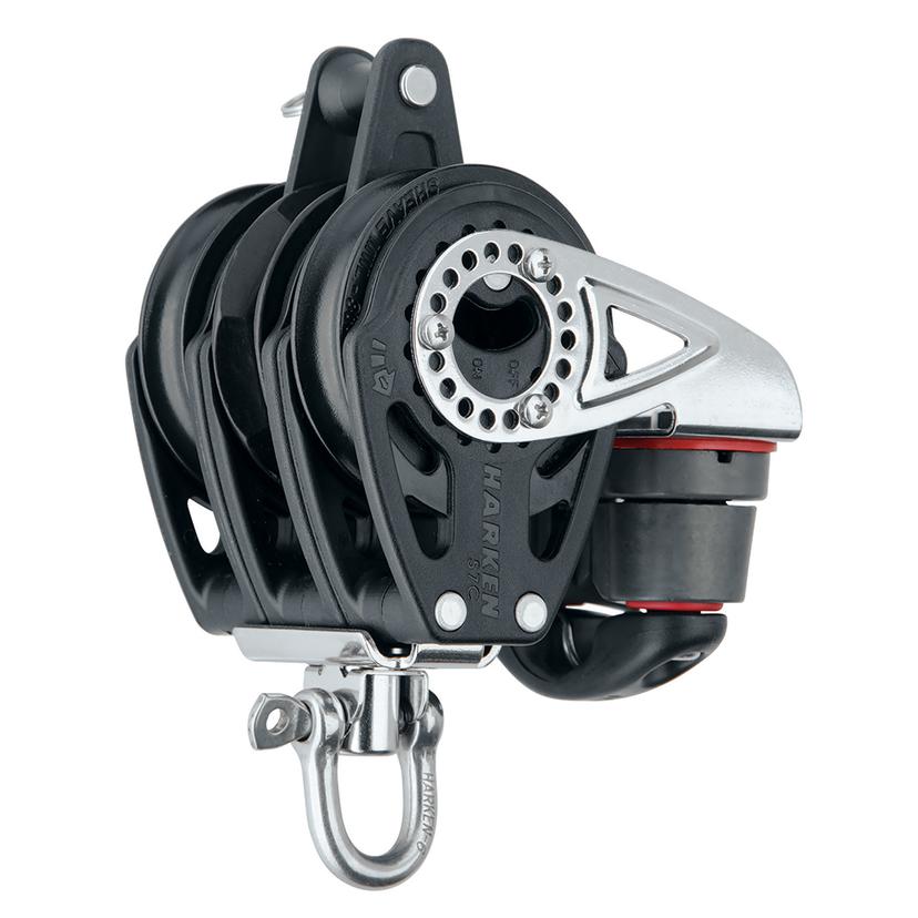 HARKEN 2141 57MM TRIPLE CARBO BLOCK - SWIVEL, BECKET, CAM CLEAT