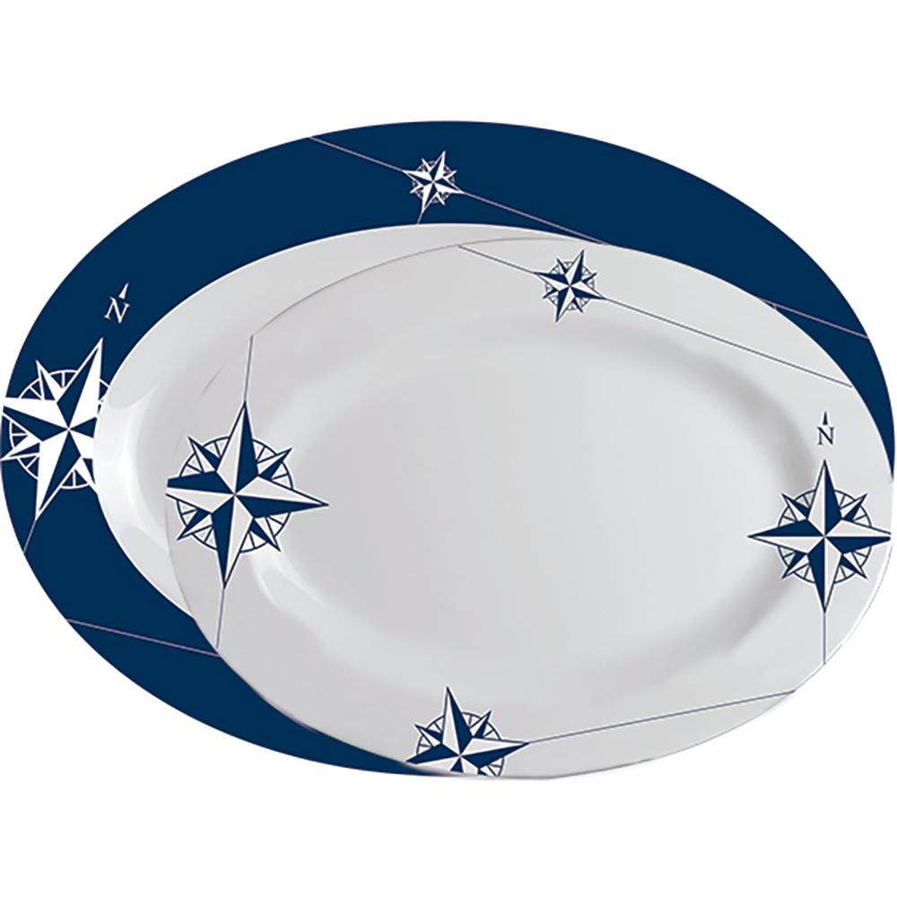 MARINE BUSINESS 15009 MELAMINE OVAL SERVING PLATTERS SET - NORTHWIND - SET OF 2 - The Twister Group Tools product