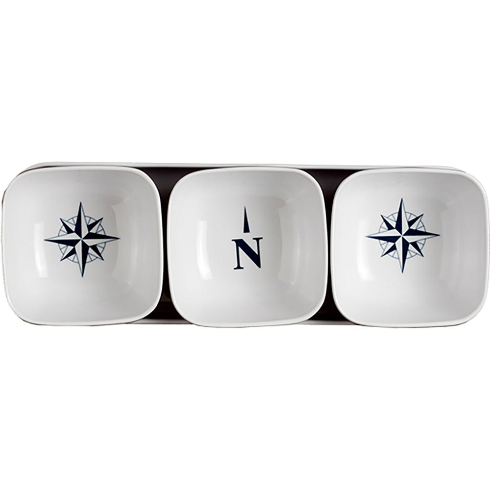 MARINE BUSINESS 15013 MELAMINE SNACK SET - NORTHWIND - SET OF 4 - The Twister Group Tools product