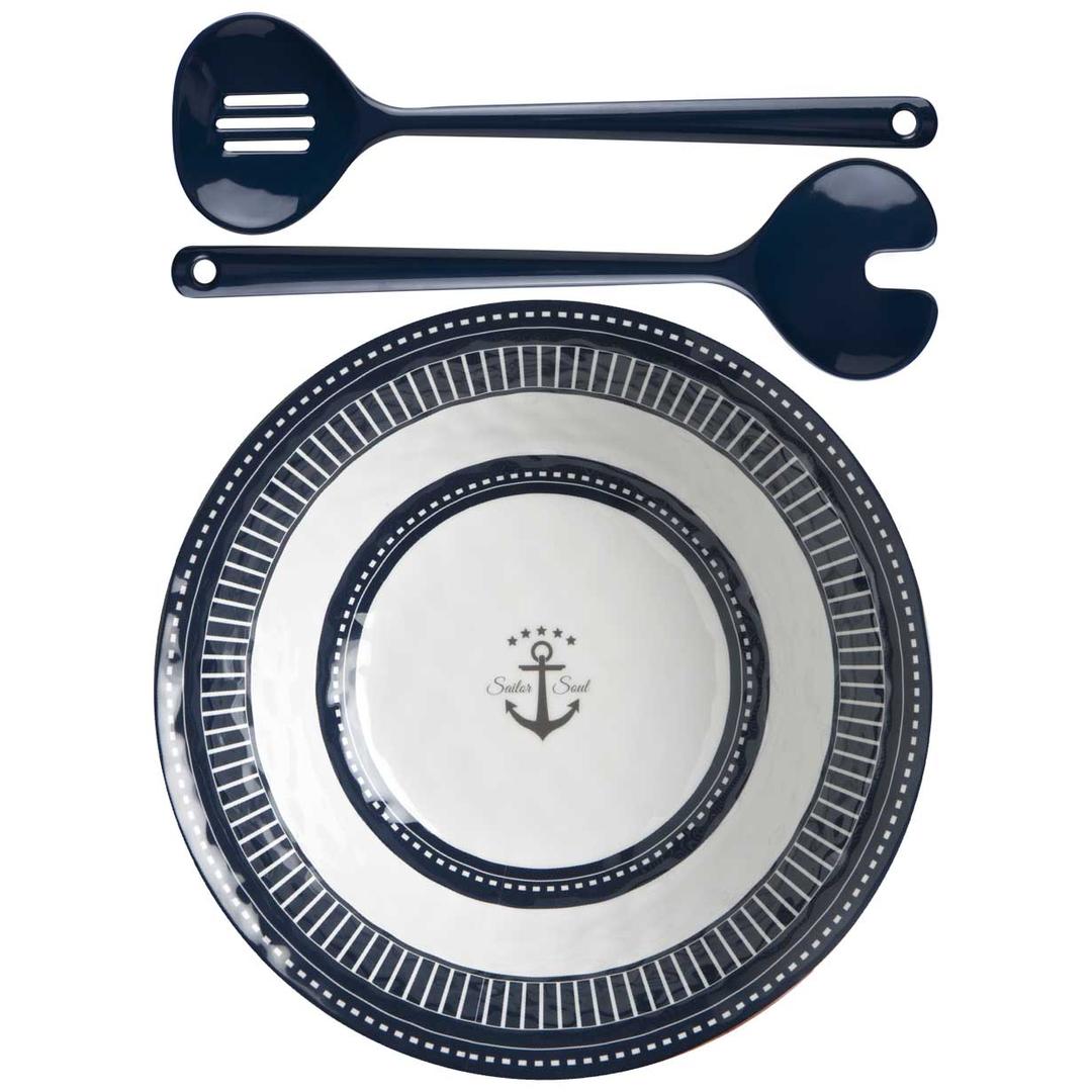 MARINE BUSINESS 14008 Melamine Salad Bowl & Servers - SAILOR SOUL - The Twister Group Tools product