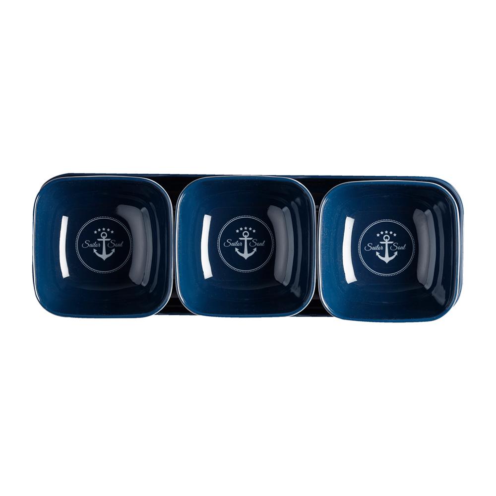 MARINE BUSINESS 14013 MELAMINE SNACK SET - SAILOR SOUL - SET OF 4 - The Twister Group Tools product