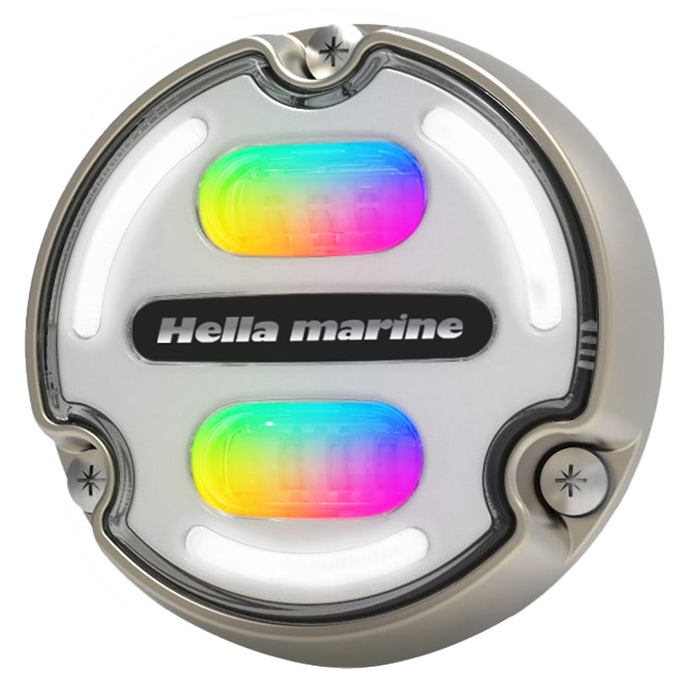 HELLA MARINE 016148-101 APELO A2 RGB UNDERWATER LIGHT - 3000 LUMENS - BRONZE HOUSING - WHITE LENS W/EDGE LIGHT - The Twister Group Tools product