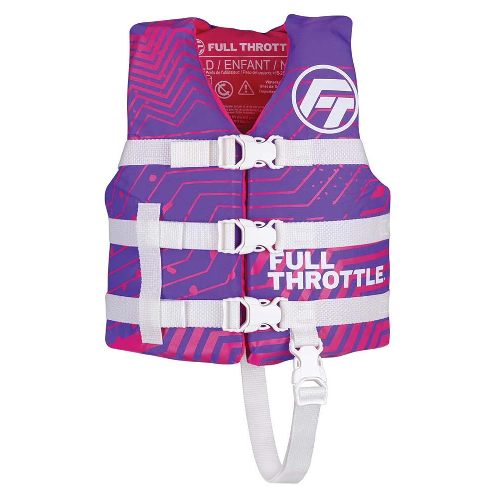 FULL THROTTLE 112200-600-001-22 CHILD NYLON LIFE JACKET - PURPLE - The Twister Group Tools product