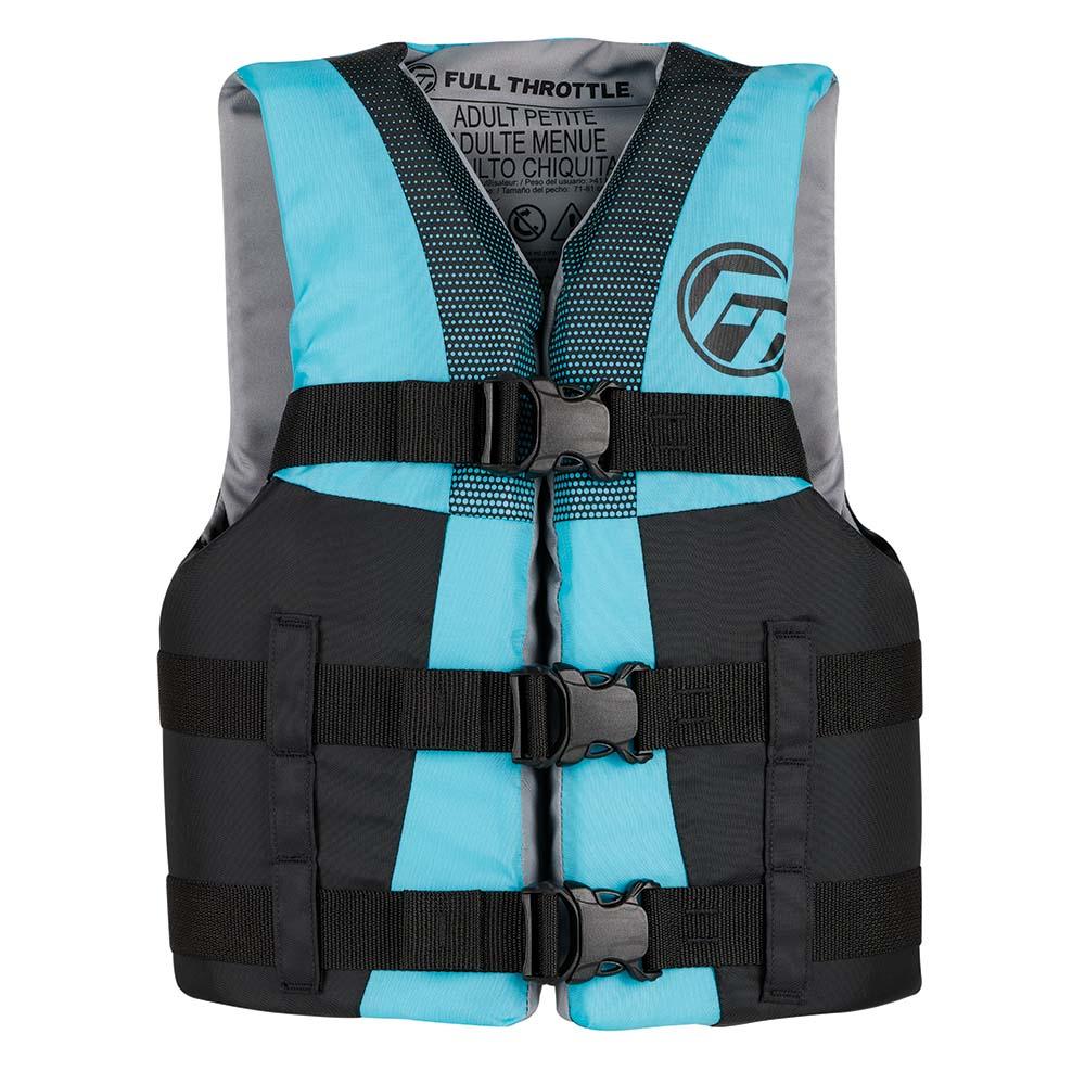 FULL THROTTLE 112200-505-010-22 TEEN NYLON LIFE JACKET - AQUA/BLACK - The Twister Group Tools product