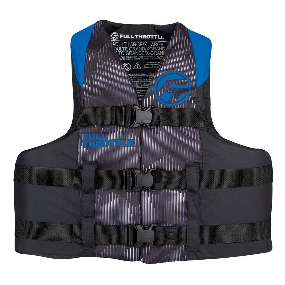 FULL THROTTLE 112200-500-030-22 ADULT NYLON LIFE JACKET - S/M - BLUE/BLACK - The Twister Group Tools product