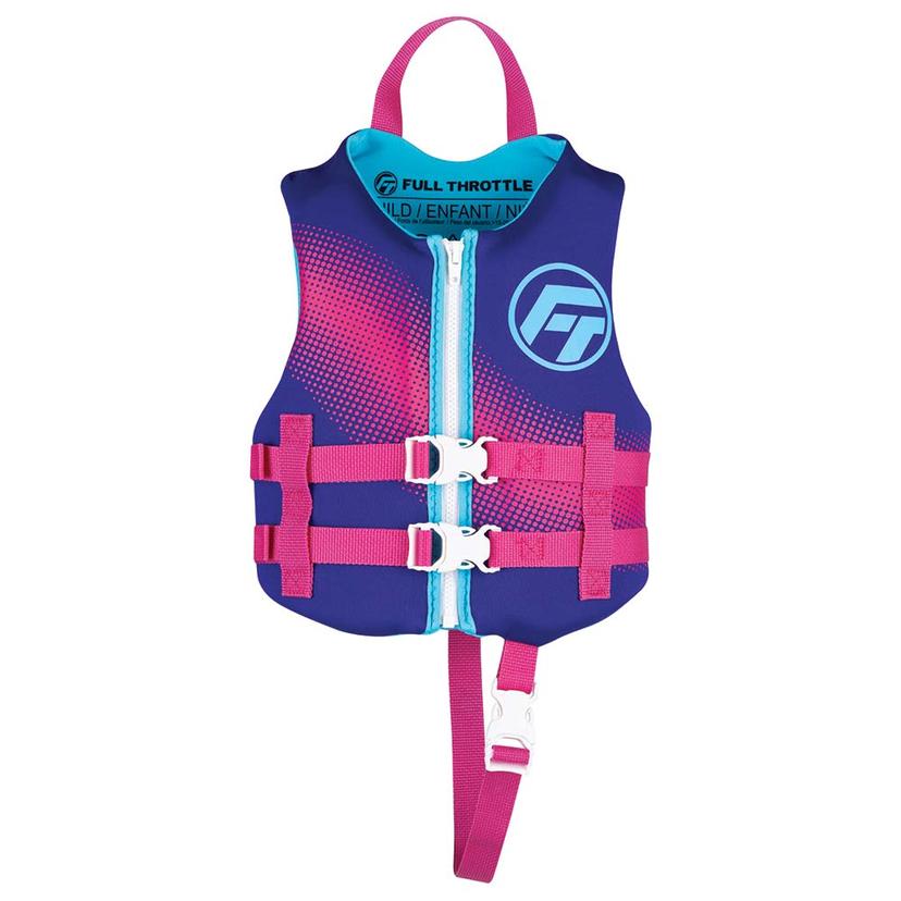 FULL THROTTLE 142100-600-001-22 CHILD RAPID-DRY LIFE JACKET -PURPLE
