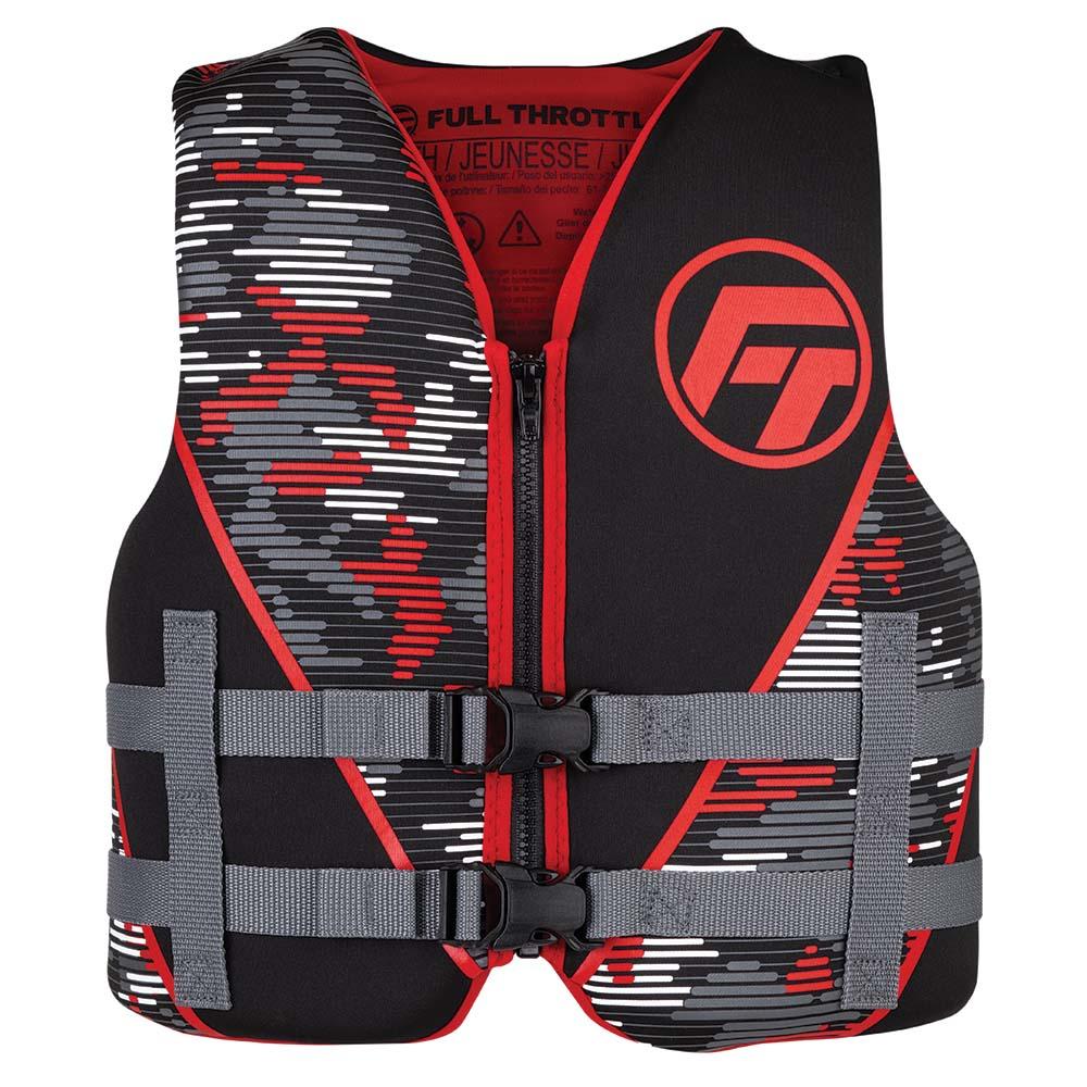 FULL THROTTLE 142100-100-002-22 YOUTH RAPID-DRY LIFE JACKET - RED/BLACK - The Twister Group Tools product