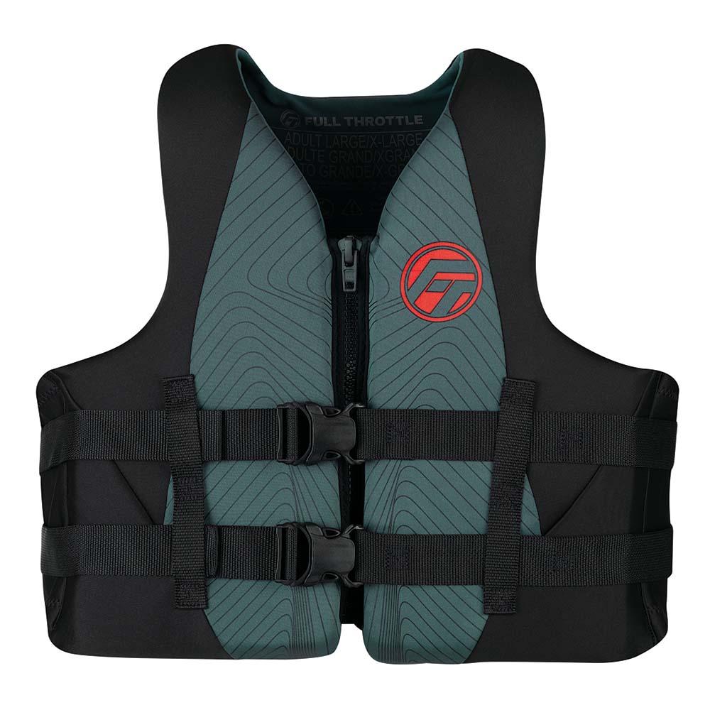 FULL THROTTLE 142100-701-030-22 ADULT RAPID-DRY LIFE JACKET - S/M - GREY/BLACK - High quality product image showing FULL THROTTLE 142100-701-030-22 ADULT RAPID-DRY LIFE JACKET - S/M - GREY/BLACK details and features