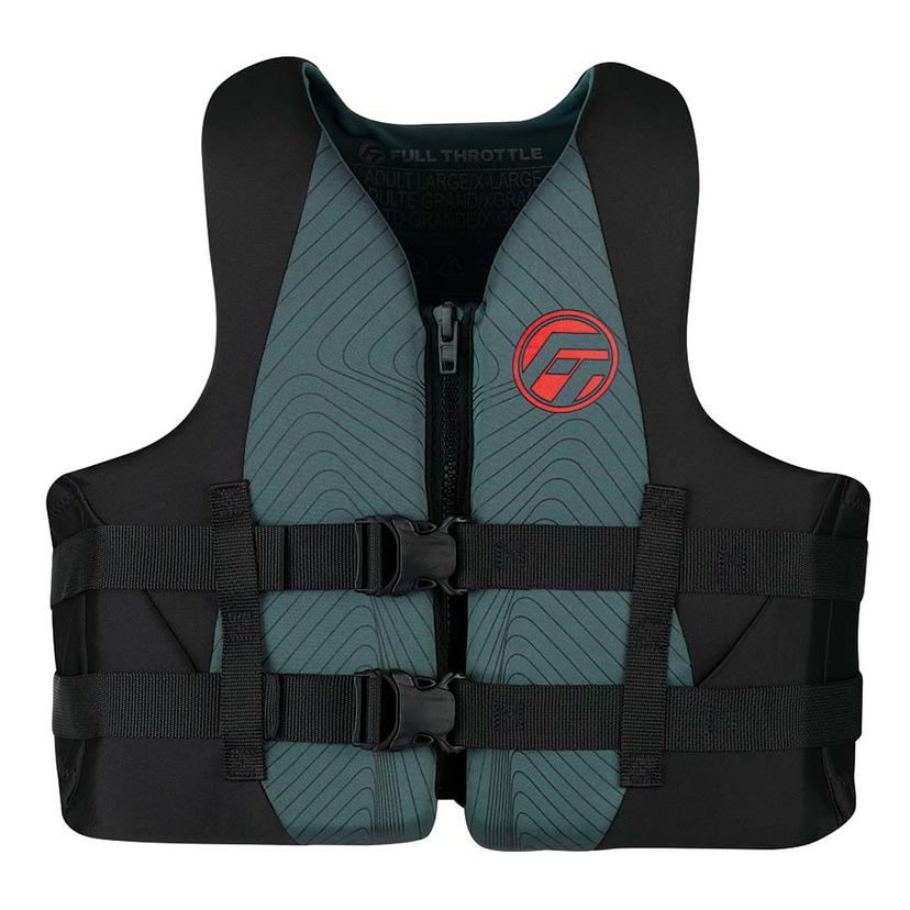 FULL THROTTLE 142100-701-030-22 ADULT RAPID-DRY LIFE JACKET - S/M - GREY/BLACK