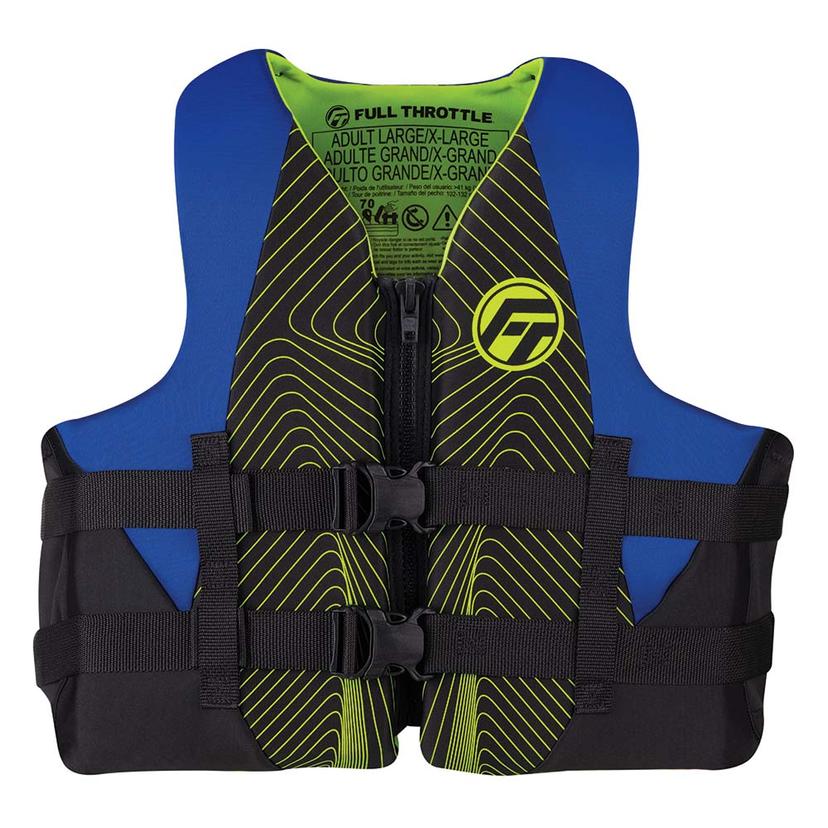 FULL THROTTLE 142100-500-030-22 ADULT RAPID DRY LIFE JACKET S/M - BLUE/BLACK