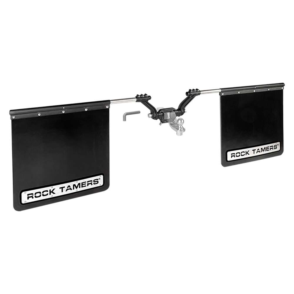 ROCK TAMERS 00112 3 INCH HUB MUDFLAP SYSTEM - MATTE BLACK/STAINLESS - High quality product image showing ROCK TAMERS 00112 3 INCH HUB MUDFLAP SYSTEM - MATTE BLACK/STAINLESS details and features