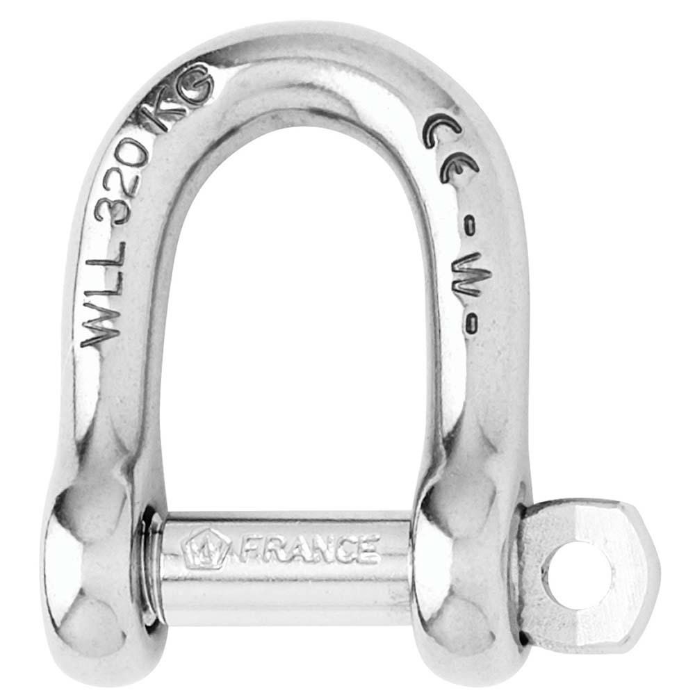WICHARD 01202 SELF-LOCKING D SHACKLE - DIAMETER 5MM - 3/16 INCH - High quality product image showing WICHARD 01202 SELF-LOCKING D SHACKLE - DIAMETER 5MM - 3/16 INCH details and features