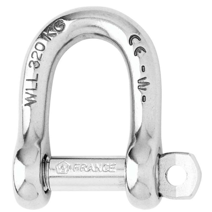 WICHARD 01202 SELF-LOCKING D SHACKLE - DIAMETER 5MM - 3/16 INCH